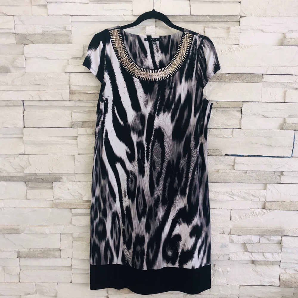 TIANA B. Animal print Dress.